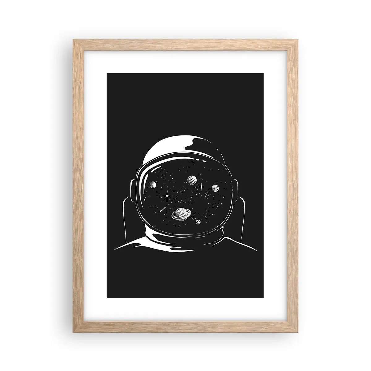 Poszter világos tölgy keretben - Szép kilátás - 30x40 cm