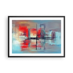 Poszter fehér keretben - Tájkép egy ismeretlen dimenzióban - 70x50 cm