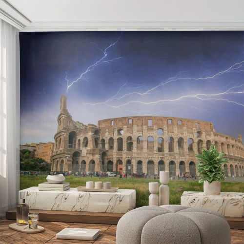 Fotótapéta Premium Sand - Harc helyszíne - Építészet, Róma, Kolosszeum - 200x140 cm