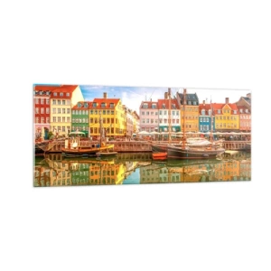 Üveg kép - A tükörsima víz felett - 100x40 cm