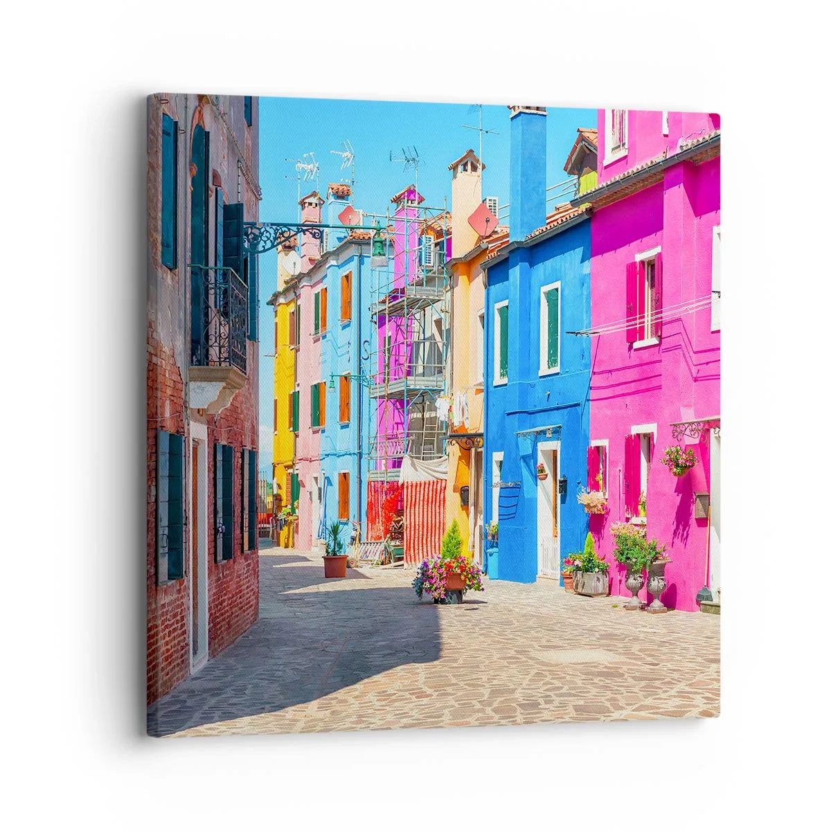 Vászonkép - Város "A papagájoknál" - 30x30 cm