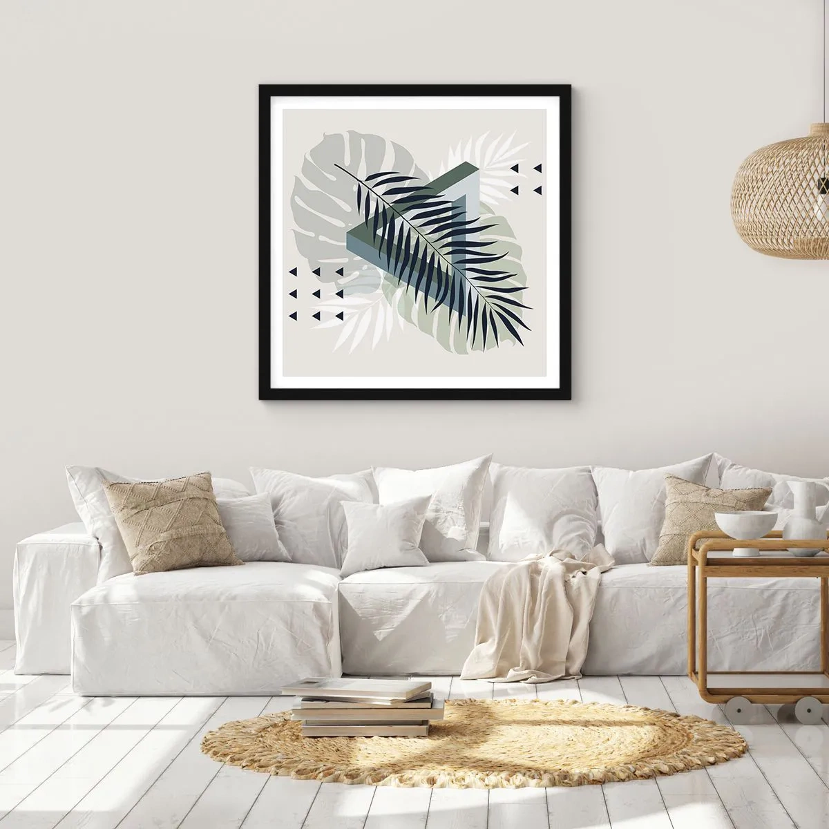 Poszter fehér keretben - Természet és geometria – két rend? - 60x60 cm