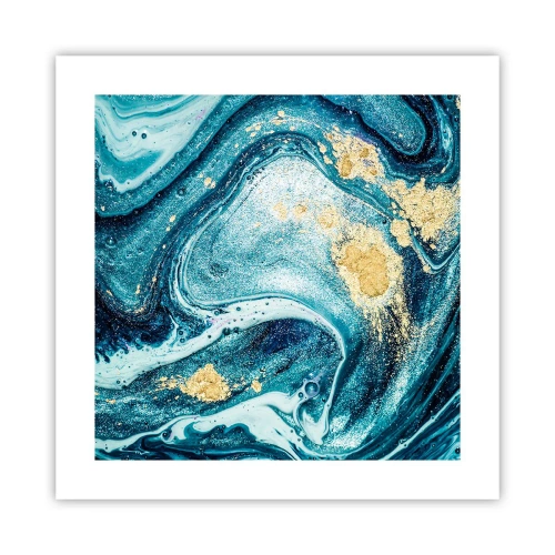 Poszter - Kék örvény - 40x40 cm