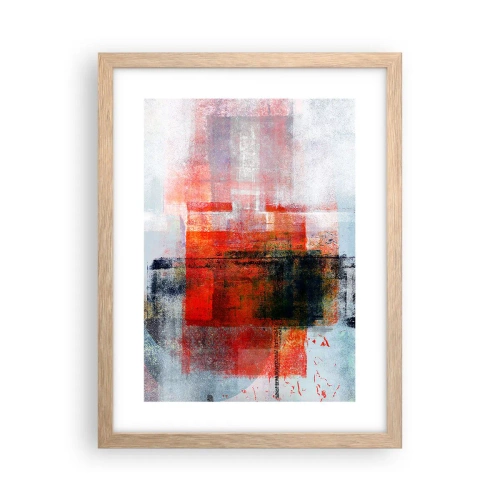 Poszter világos tölgy keretben - Izzó kompozíció - 30x40 cm