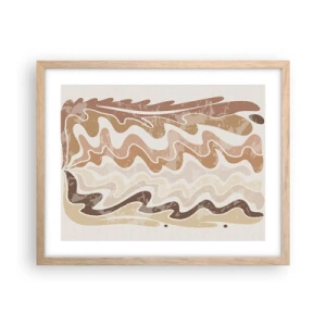 Poszter világos tölgy keretben - Jó energia - jó érzelmek - 50x40 cm