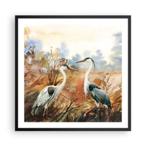 Poszter fehér keretben - Hová ősszel? - 60x60 cm