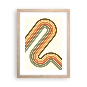 Poszter világos tölgy keretben - Cikkcakkban a célba - 30x40 cm