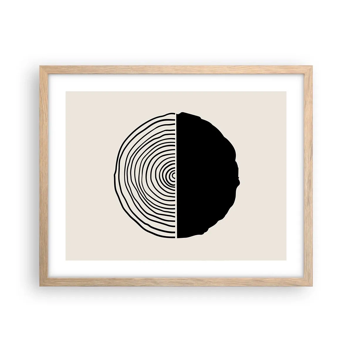 Poszter világos tölgy keretben - Fele fele - 50x40 cm