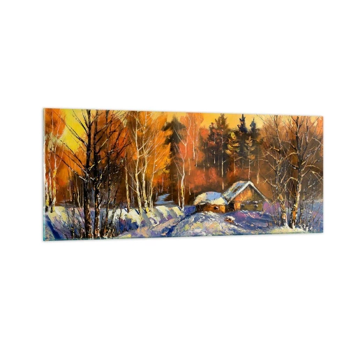Üveg kép - Napos téli impresszió - 100x40 cm