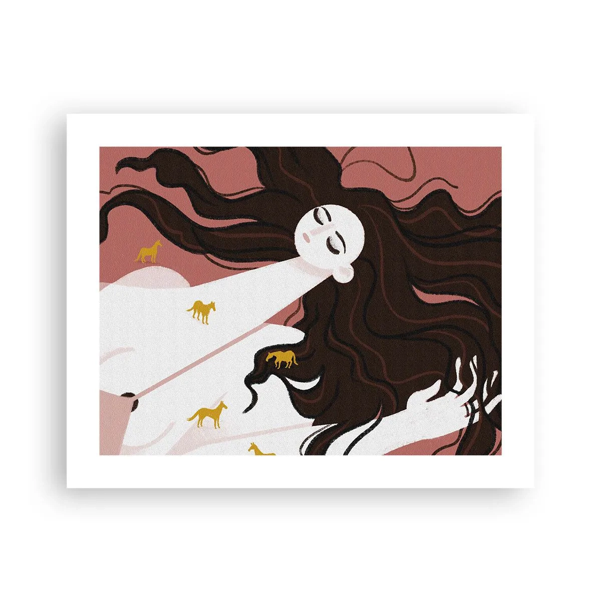 Poszter - Álom egy arany lóról - 50x40 cm