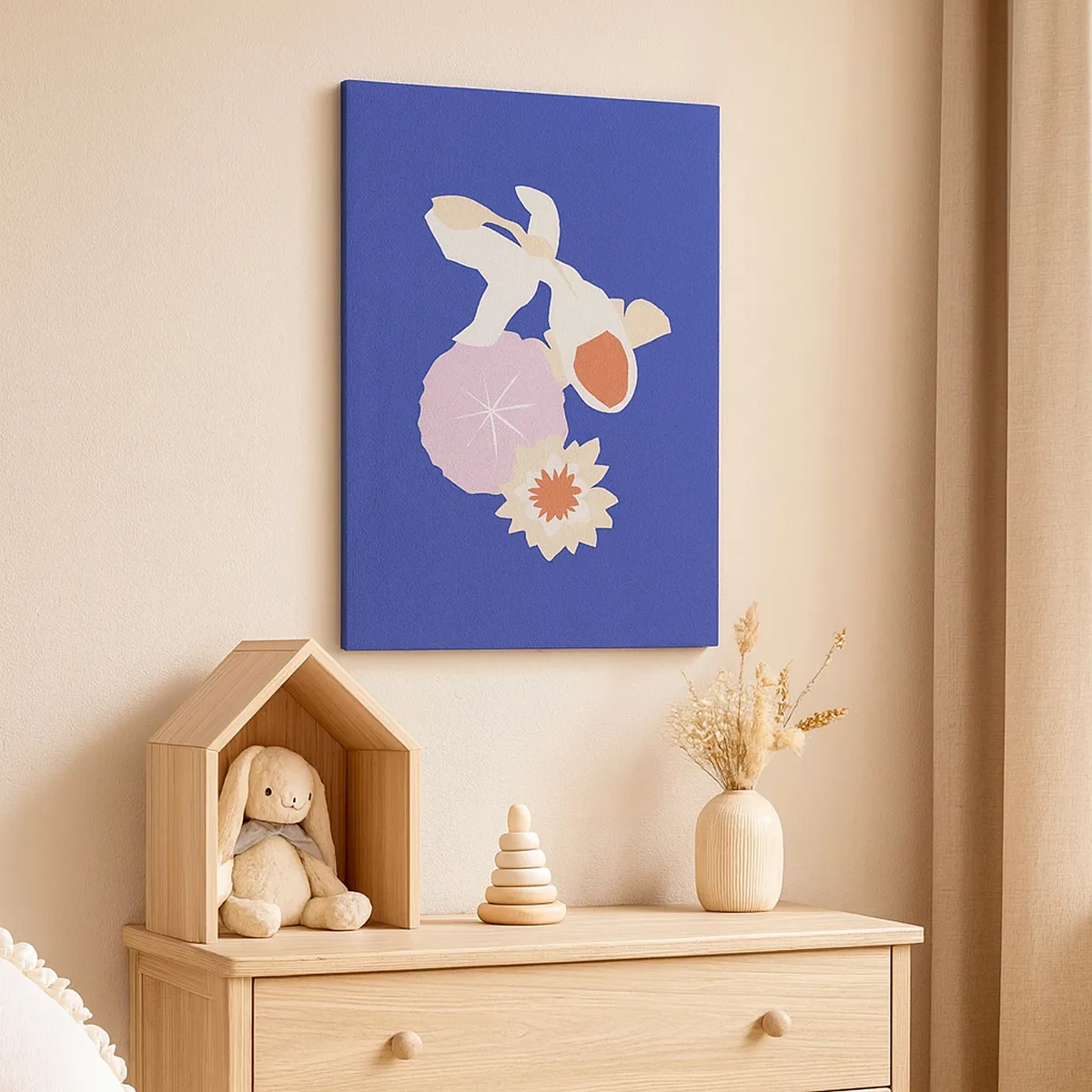 Vászonkép - Virágok és bimbók kompozíciója - 50x70 cm