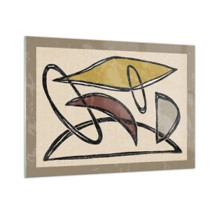 Üveg kép - Függőlegesek és vízszintek - 100x70 cm