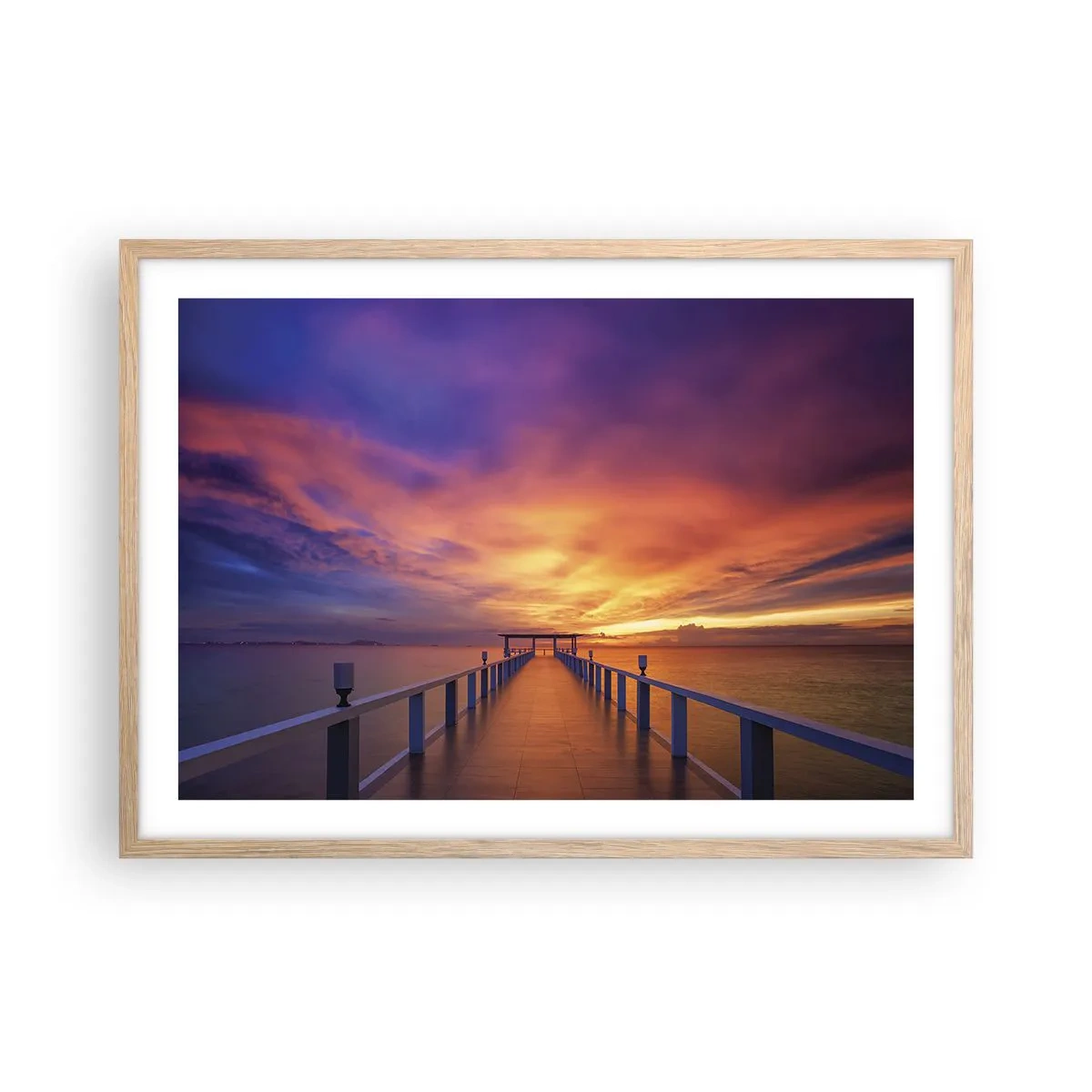 Poszter világos tölgy keretben - Vég nélkül - 70x50 cm