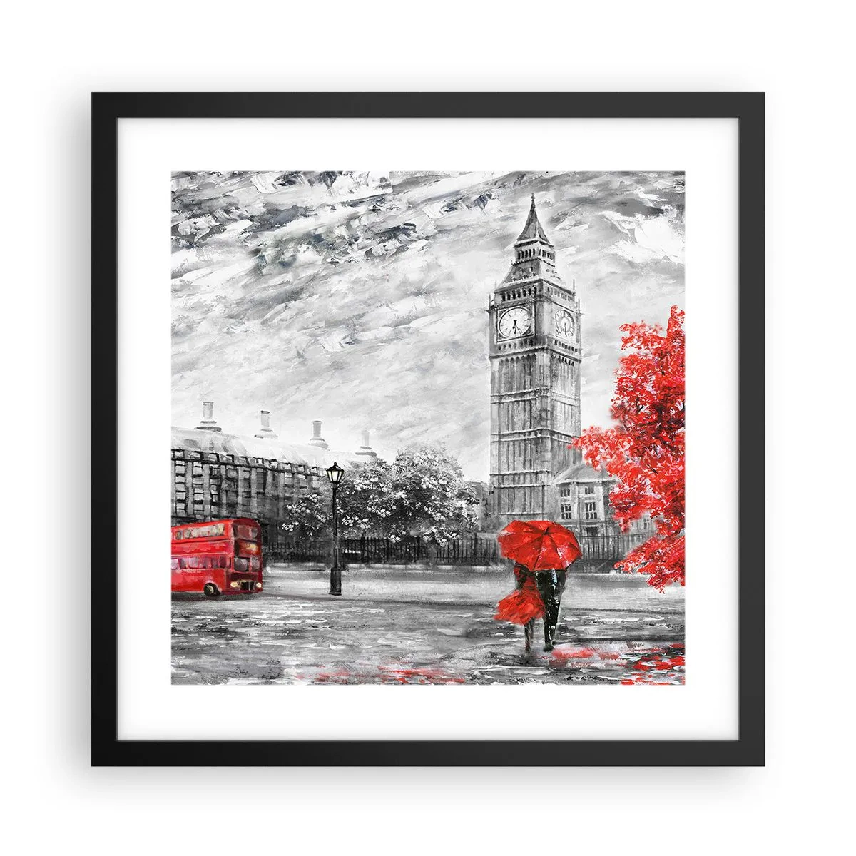 Poszter fehér keretben - Izgalmas nap - 40x40 cm