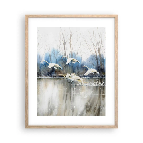 Poszter világos tölgy keretben - Mint a vadhattyúkról szóló mesében - 40x50 cm