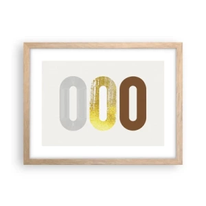Poszter világos tölgy keretben - Óóó! - 40x30 cm