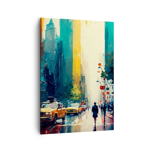 Vászonkép - New York - itt még az eső is színes. - 50x70 cm