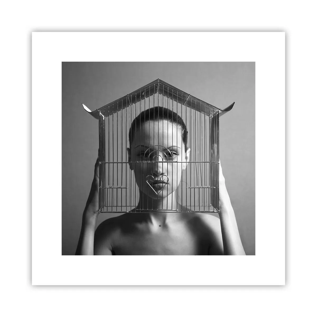 Poszter - Kissé szürreális portré - 30x30 cm