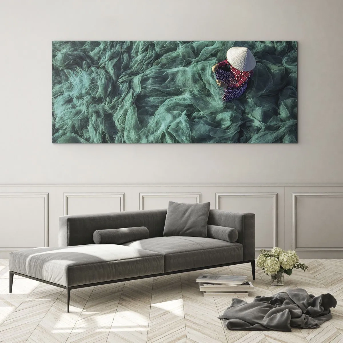 Üveg kép - A hálók tengerében - 120x50 cm