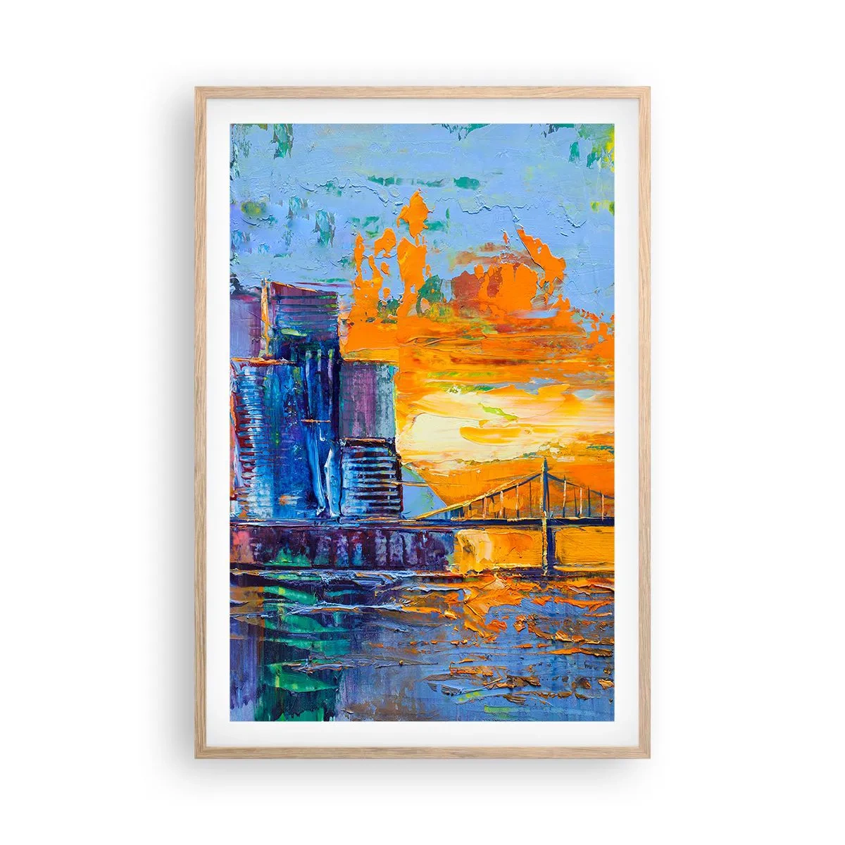 Poszter világos tölgy keretben - Kultúra és természet - 61x91 cm