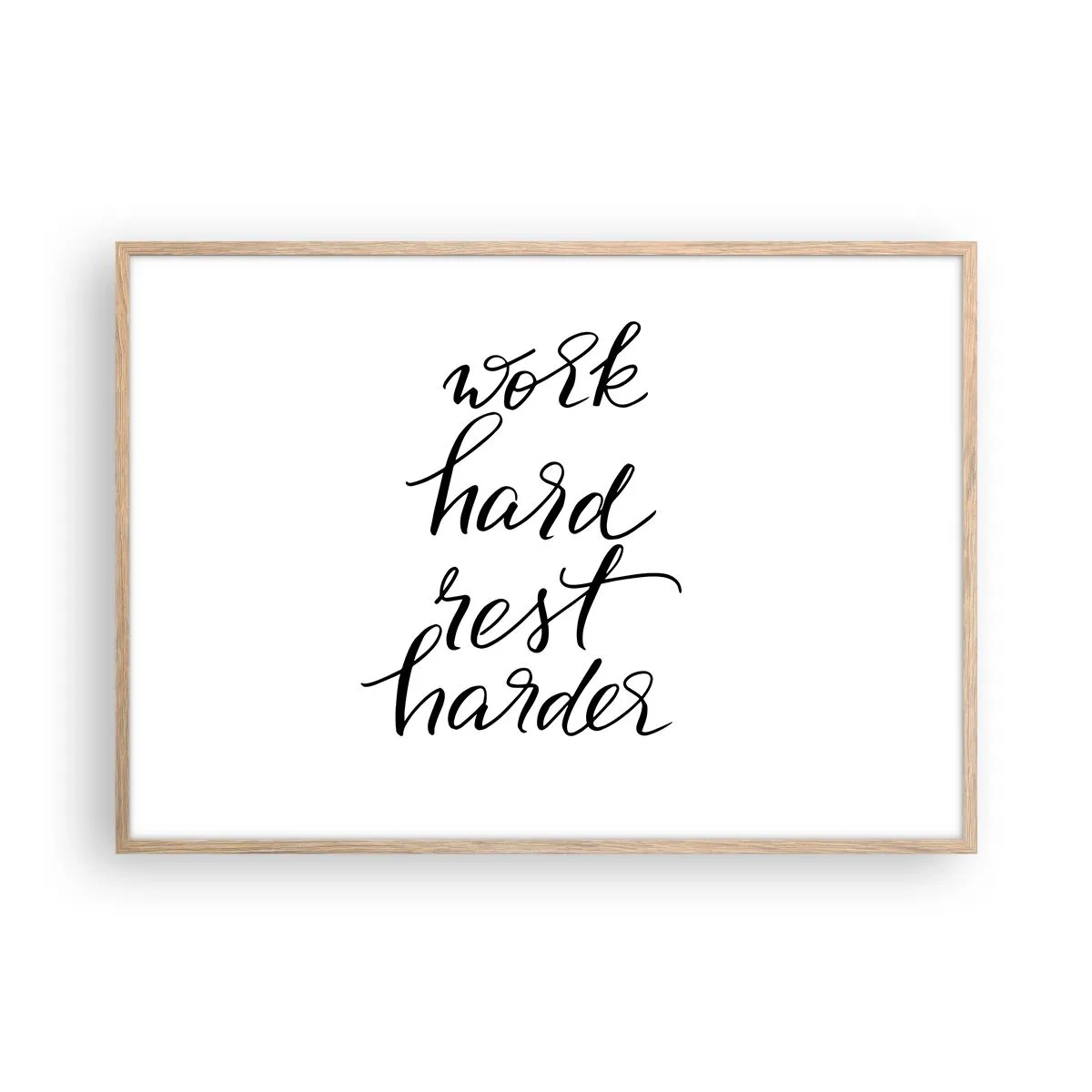 Poszter világos tölgy keretben - Élet egyensúly - 100x70 cm