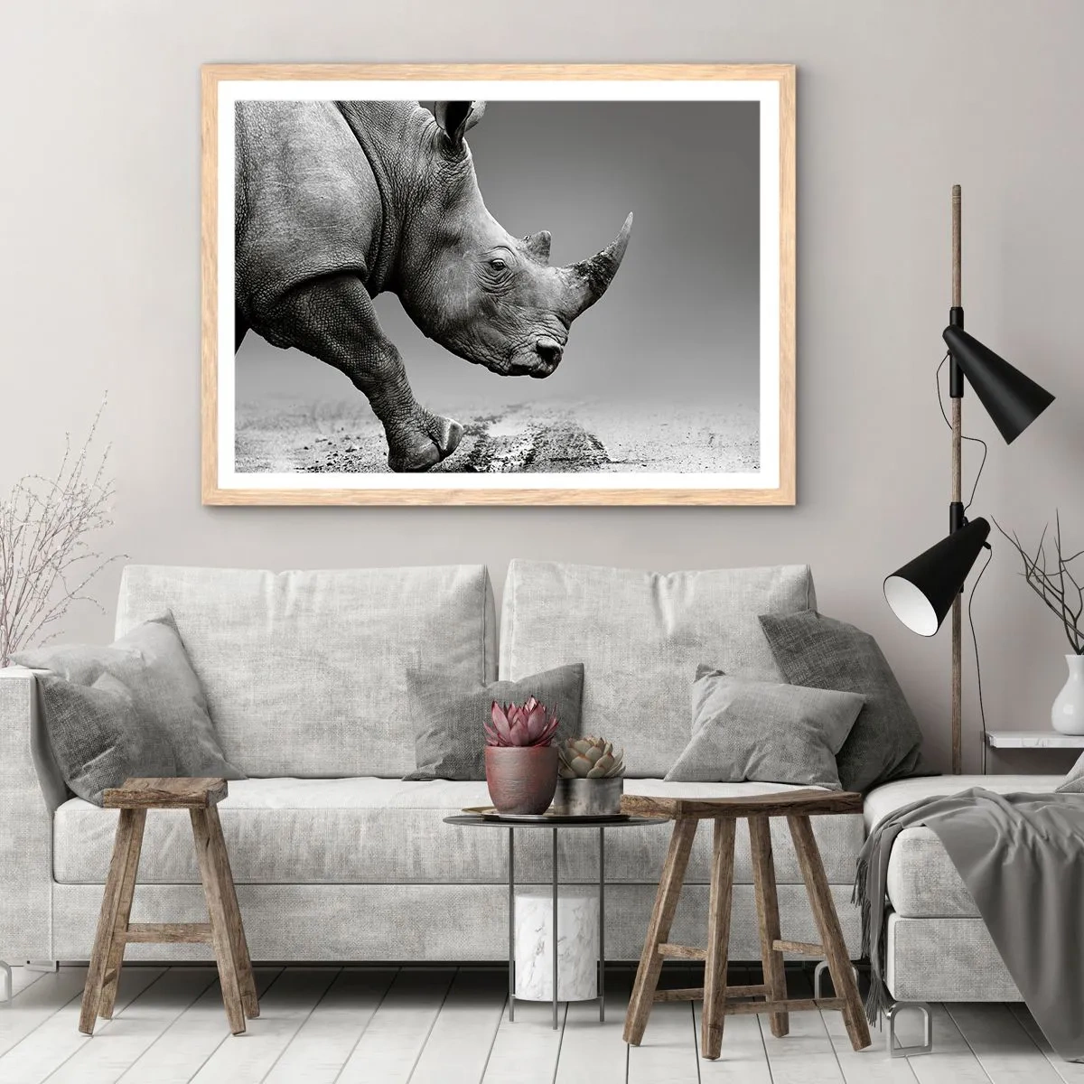 Poszter világos tölgy keretben - Megállíthatatlan erő - 70x50 cm