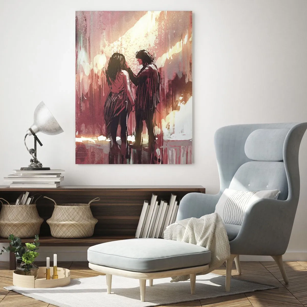Üveg kép - A szerelem örök látványa - 50x70 cm