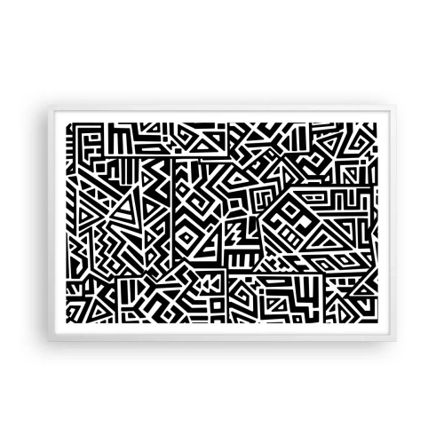 Poszter fekete keretben - Kolumbusz előtti kompozíció - 91x61 cm
