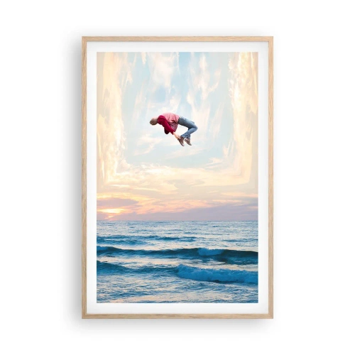 Poszter világos tölgy keretben - Egy másik dimenzióba - 61x91 cm