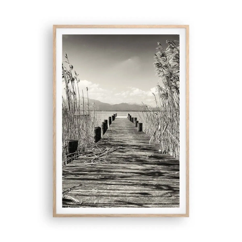 Poszter világos tölgy keretben - A fű csendjében - 70x100 cm