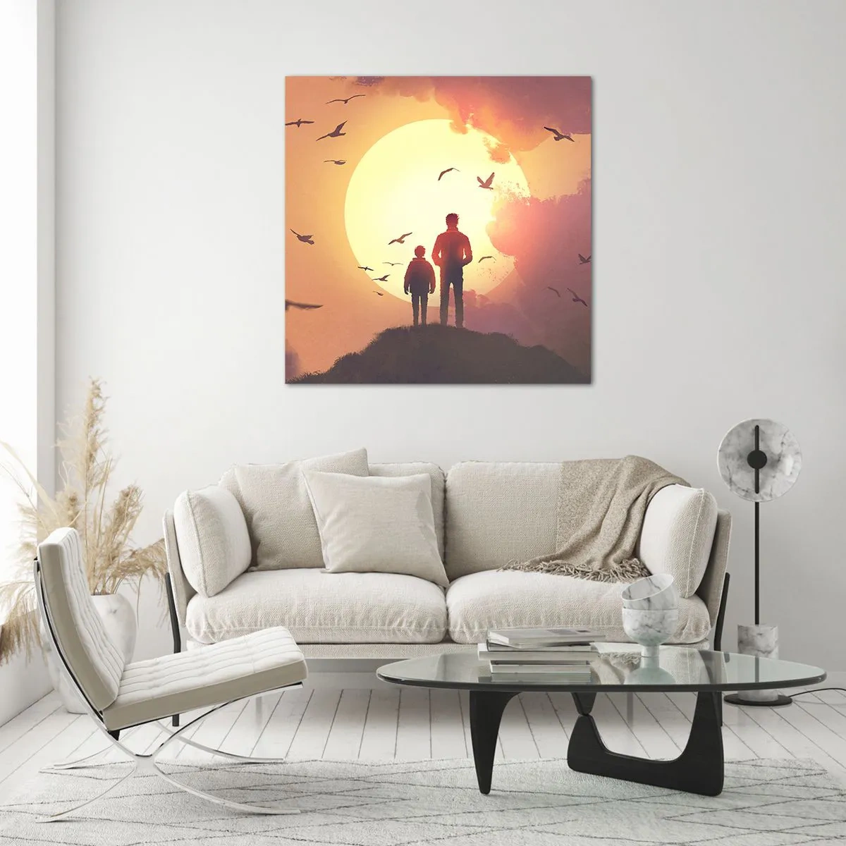 Üveg kép - Szemtől szembe a nappal - 40x40 cm