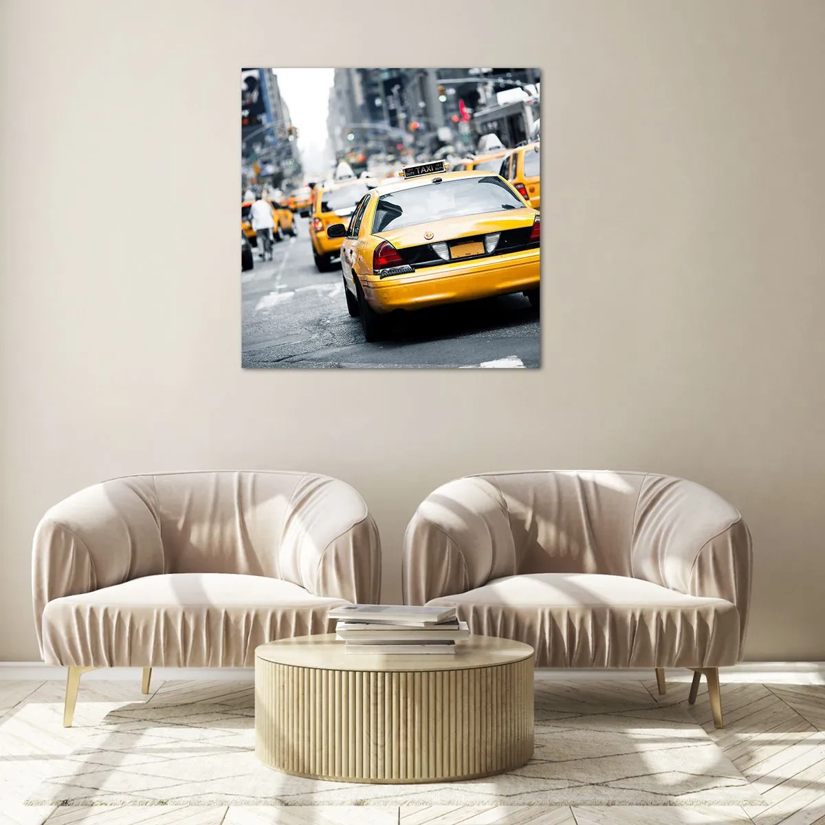 Üveg kép - Csak ebben a városban - 70x70 cm