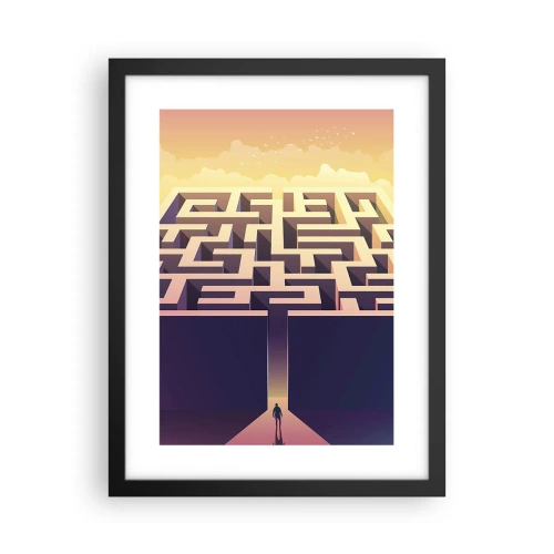 Poszter fehér keretben - Döntés ideje - 30x40 cm