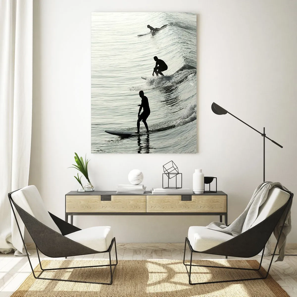 Üveg kép - A hullámmal találkozni - 50x70 cm