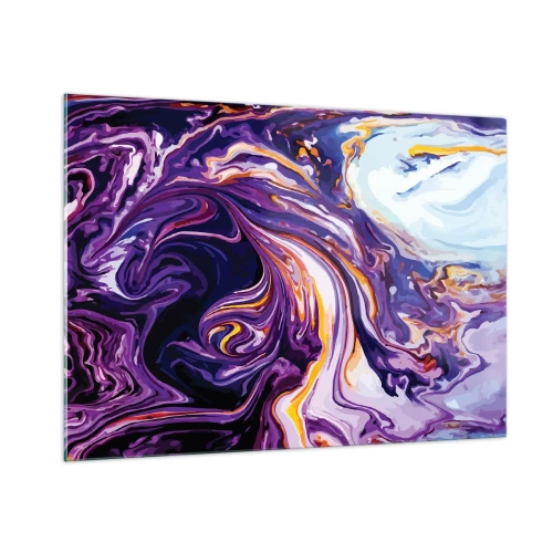 Üveg kép - A tér behajtása lila színben - 100x70 cm
