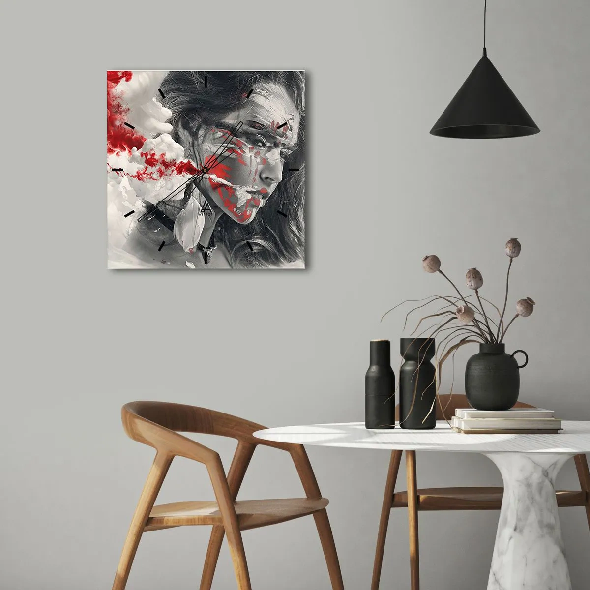 Falióra, Óra - Az abszurditás füstjében - 30x30 cm