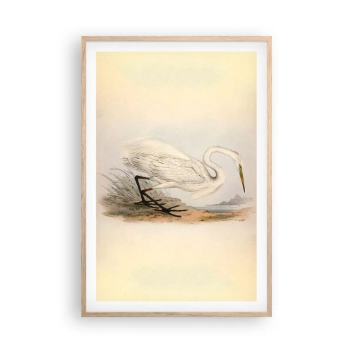 Poszter világos tölgy keretben - Hölgy a nádasban - 61x91 cm