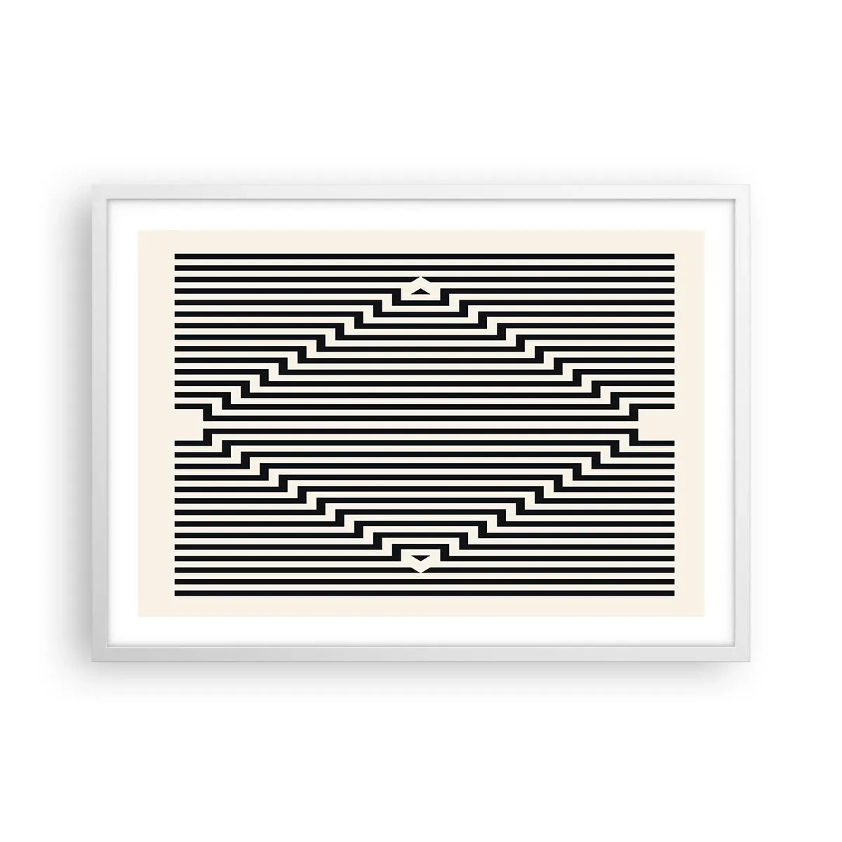 Poszter fekete keretben - Geometrikus illúzió - 70x50 cm