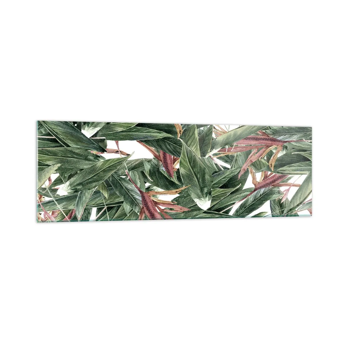 Üveg kép - Smaragd-lila bozót - 160x50 cm