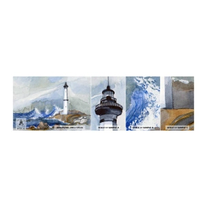 Fotótapéta Minta Öntapadós Deluxe Sticker - A sötétséggel és a viharral szemben - Világítótorony, Tájkép, óceán - 100x30 cm