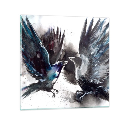 Üveg kép - Varjú a varjúnak… - 50x50 cm