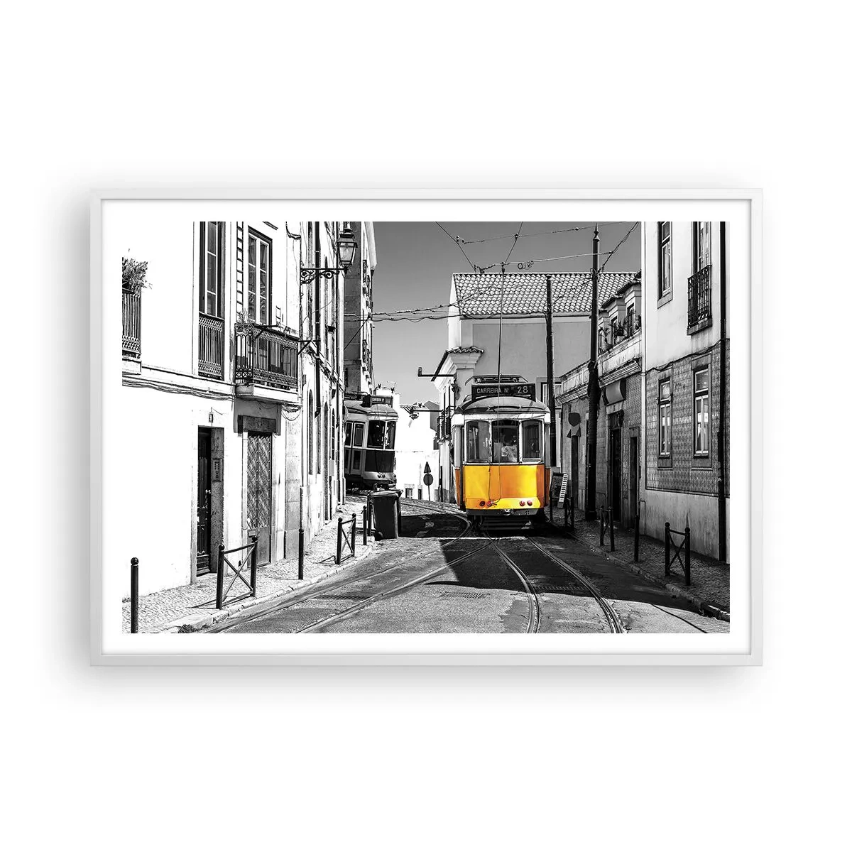 Poszter fekete keretben - Lisszabon szelleme - 100x70 cm