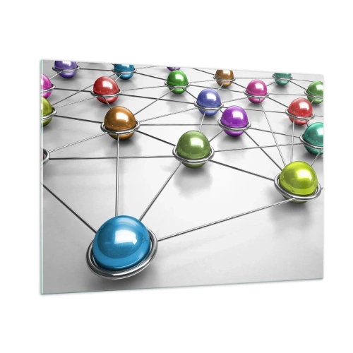 Üveg kép - Kozmikus pókháló - 100x70 cm