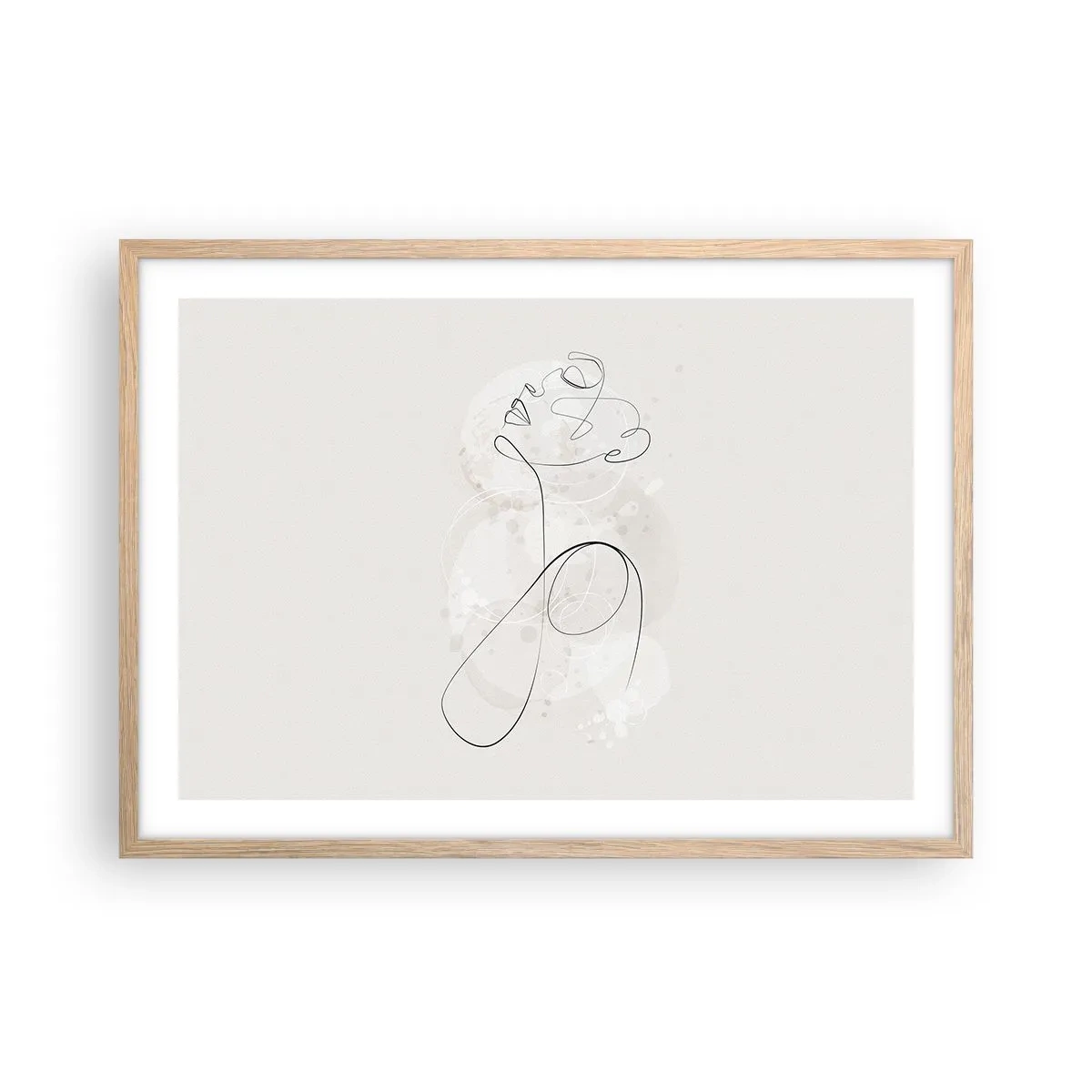 Poszter világos tölgy keretben - A szépség spirálja - 70x50 cm