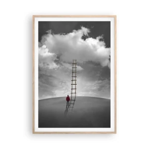 Poszter világos tölgy keretben - Minden lehetséges - 70x100 cm