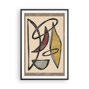 Poszter fehér keretben - Kompozíció - ívek és oválisok - 61x91 cm