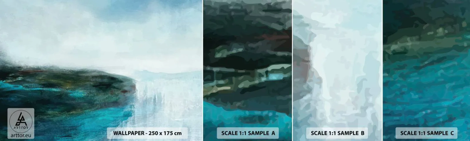 Fotótapéta Minta Öntapadós Deluxe Sticker - Tengeri absztrakció - Absztrakció, Kortárs, Tenger - 100x30 cm