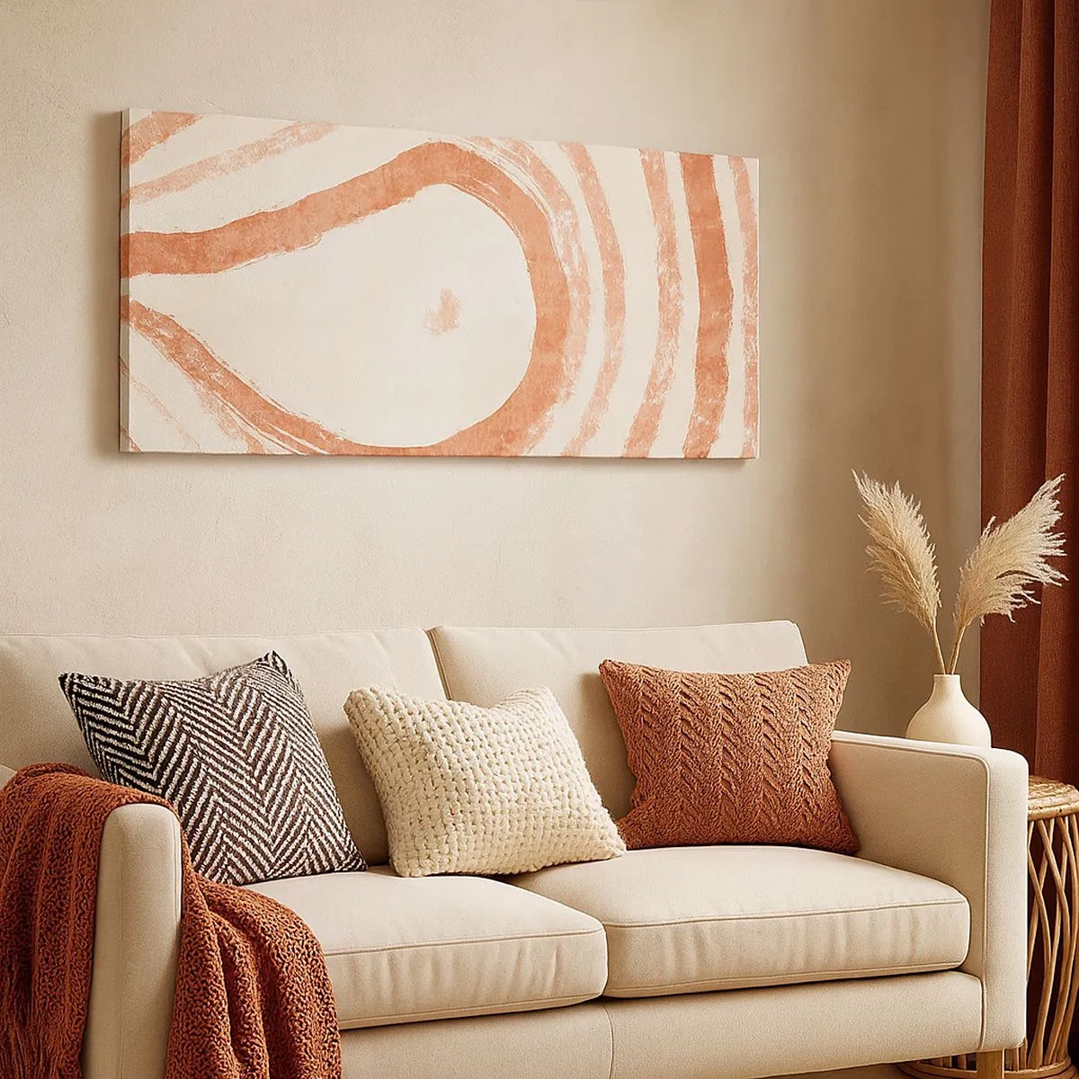 Vászonkép - Korallkörök - kompozíció - 100x40 cm