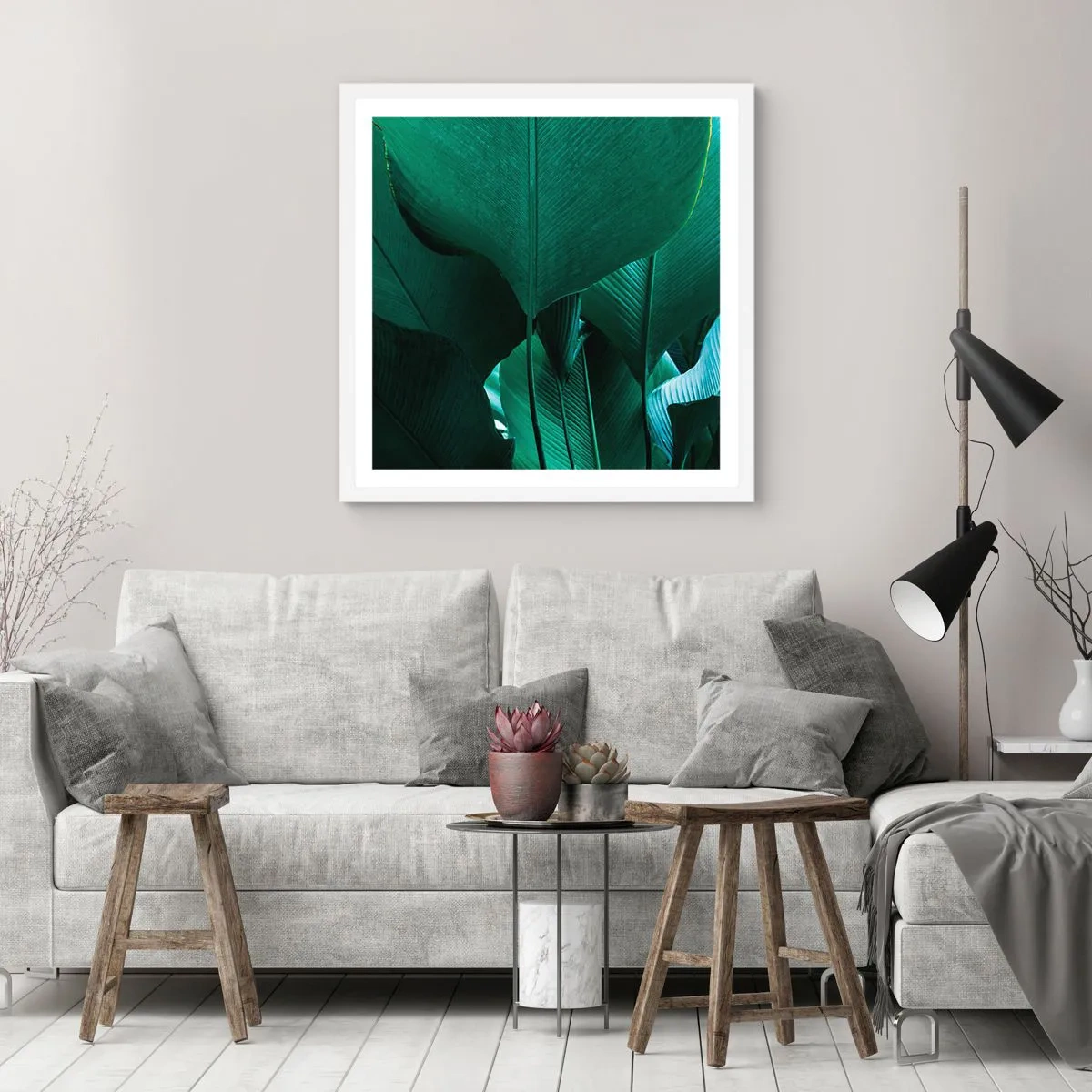 Poszter fekete keretben - A fény felé nézve - 60x60 cm