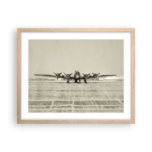 Poszter világos tölgy keretben - Mint mindig készen - 50x40 cm